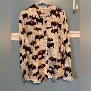 Cotton Rye Buffalo pearl snap